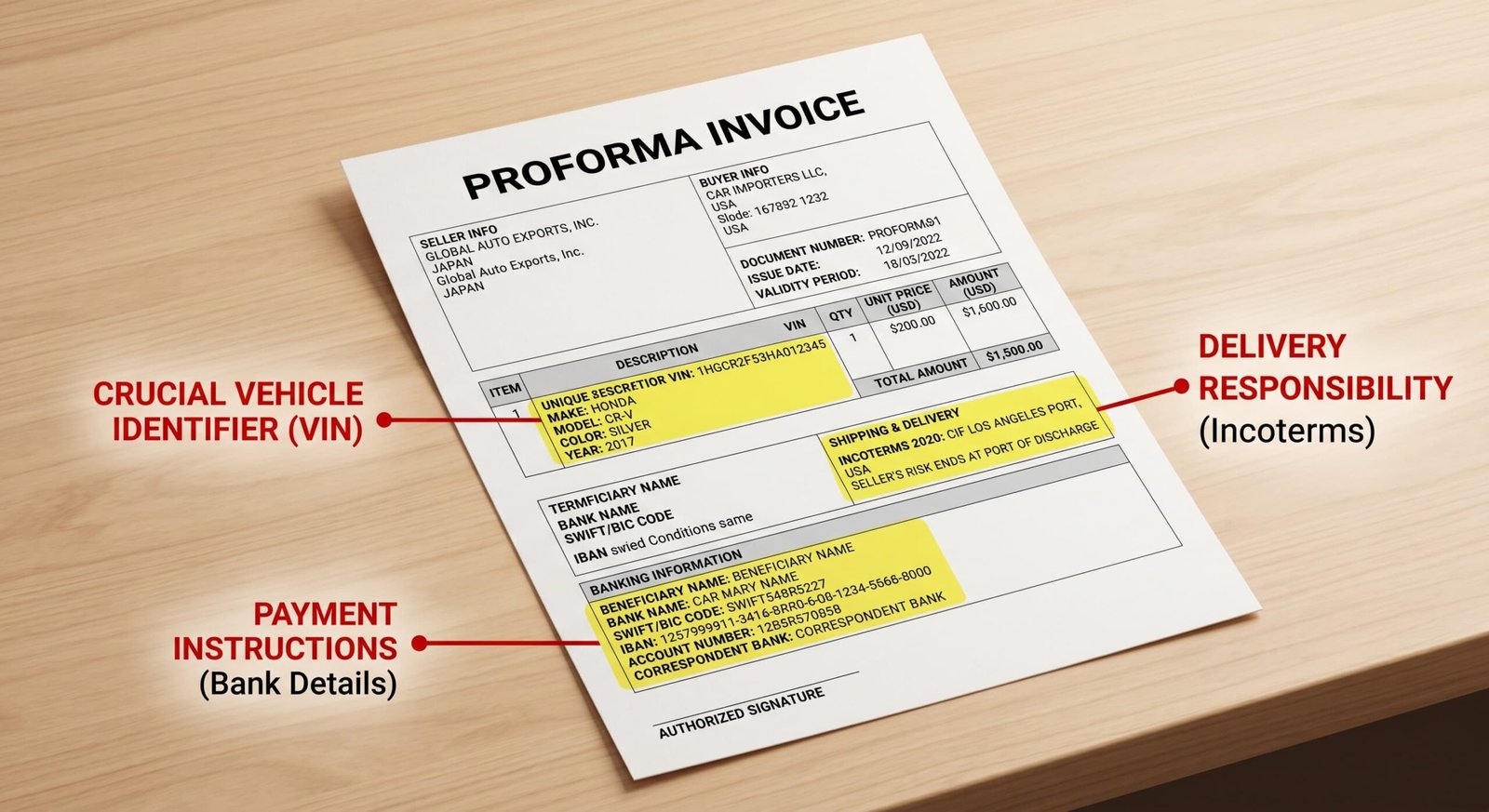 FOB payment process for importing cars from China