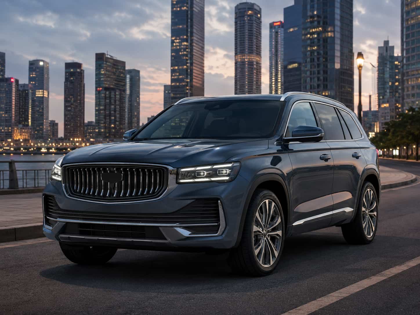 Geely Monjaro premium SUV exterior showcasing its design for export to UAE and Saudi Arabia dealers