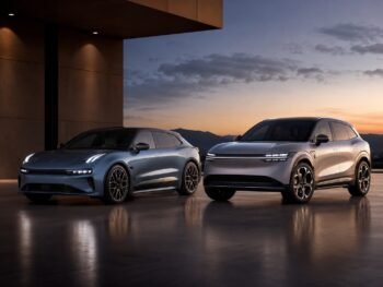 ZEEKR 001 electric shooting brake and ZEEKR 7X electric SUV displayed for overseas dealers importing premium EVs from China
