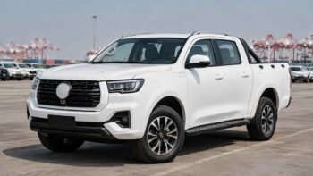 GWM POER double-cab pickup truck at export yard for African and Middle East dealer import buyers